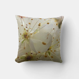 Coussin Fleurs de prune sauvage Art impressionniste et vot