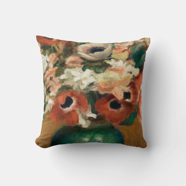 Coussin Fleurs de Renoir Impressionist Art Peinture (Recto)