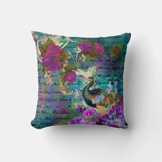 Coussin Fleurs de roche et de violet (Recto)