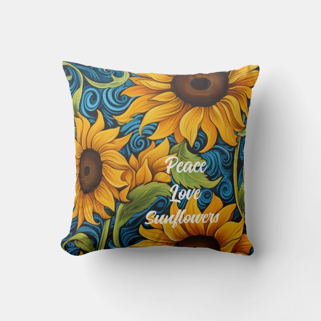Coussin Fleurs de soleil (Recto)