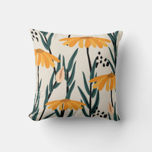 Coussin Fleurs de soleil jaunes