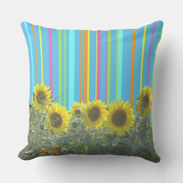 Coussin Fleurs de soleil Motif Jeu d'oreiller (Recto)