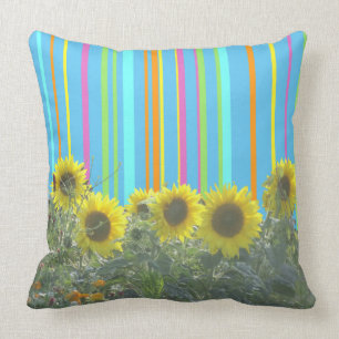 Coussin Fleurs de soleil Motif Jeu d'oreiller