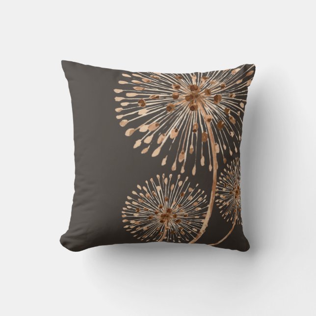 Coussin Fleurs Délicates Fluant Dans Le Vent (Recto)