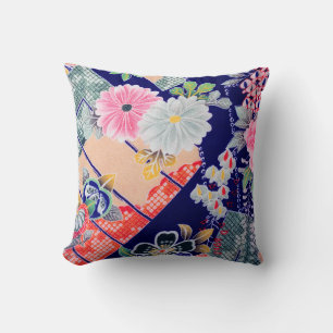 Coussin Fleurs, design japonais