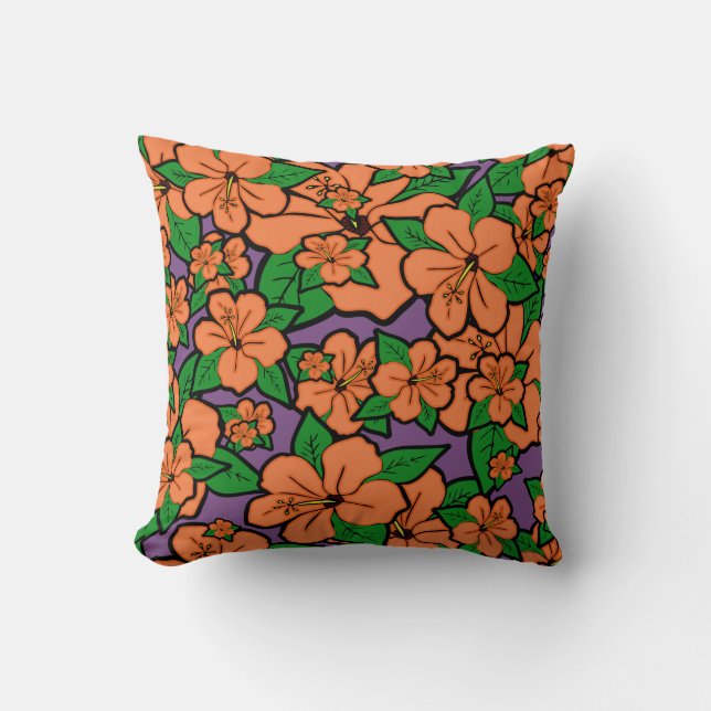 Coussin Fleurs d'Hibiscus #5 (Recto)