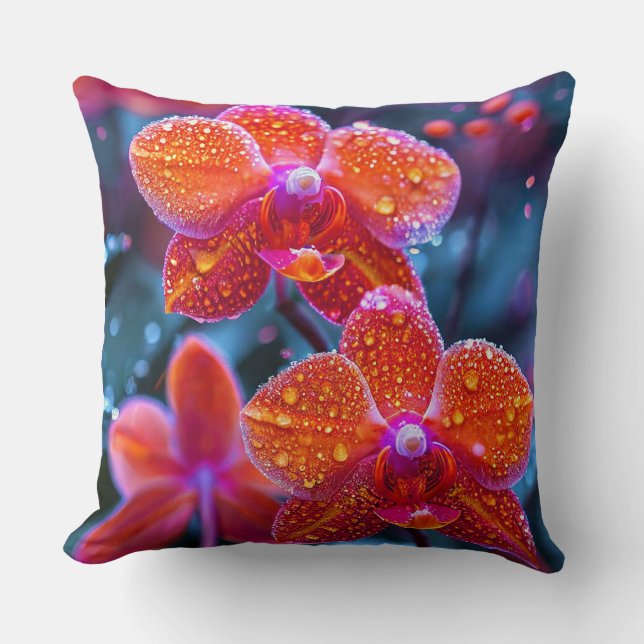 Coussin fleurs d'orchidée (Recto)