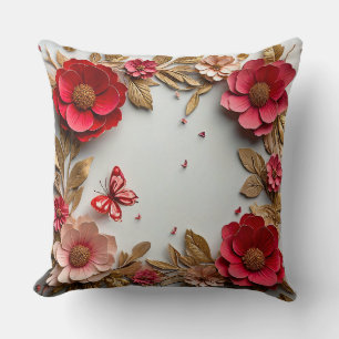 Coussin Fleurs en papier