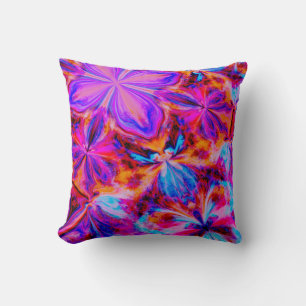 Coussin Fleurs et papillons en Abstrait