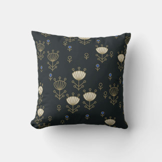 Coussin Fleurs ethniques : Conception ornementale Vintage