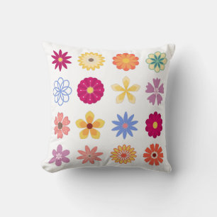 Coussin Fleurs florales, Fleurs Vintages, Jardin Floral