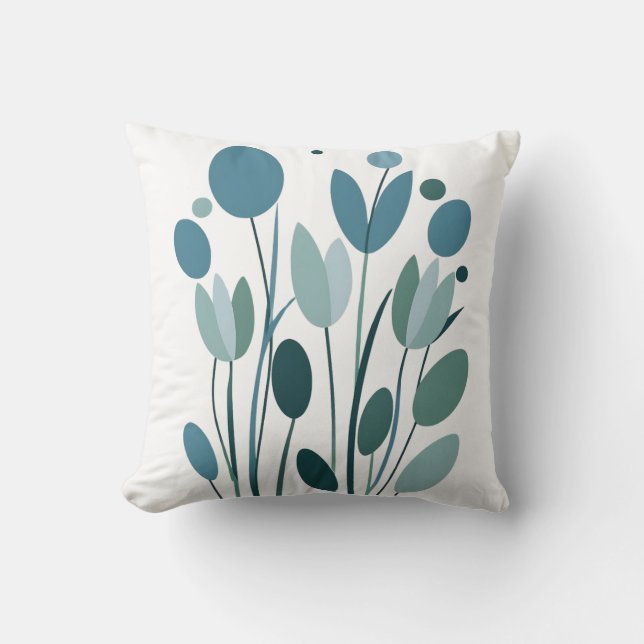 Coussin Fleurs géométriques (Recto)