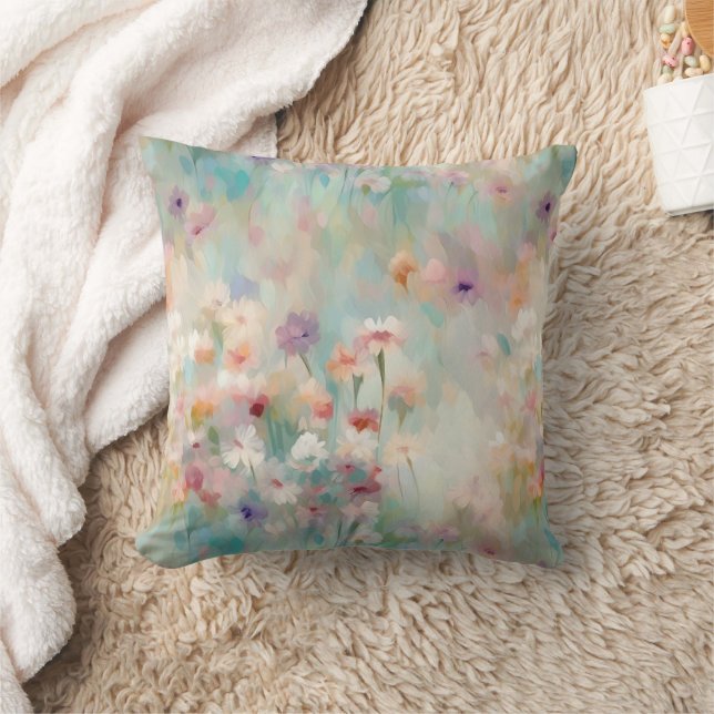 Coussin Fleurs impressionnistes Pastel (Couverture)