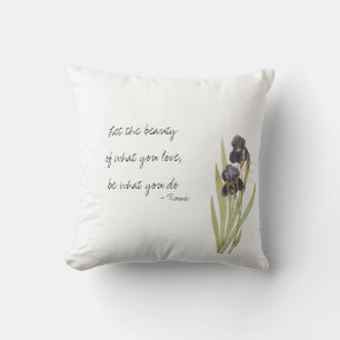 Coussin Fleurs Iris Violettes