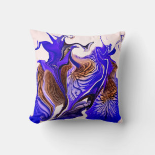 Coussin Fleurs Iris Violettes / Sangria /