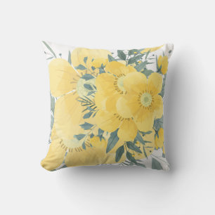Coussin Fleurs Jaunes Sunny