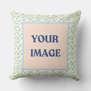 Coussin Fleurs Joyeuses Arrière - plans Jaunes