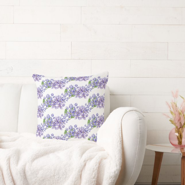 Coussin Fleurs Lilac violettes (Canapé)