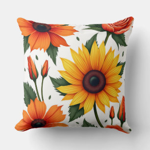Coussin Fleurs lumineuses Lancer l'oreiller