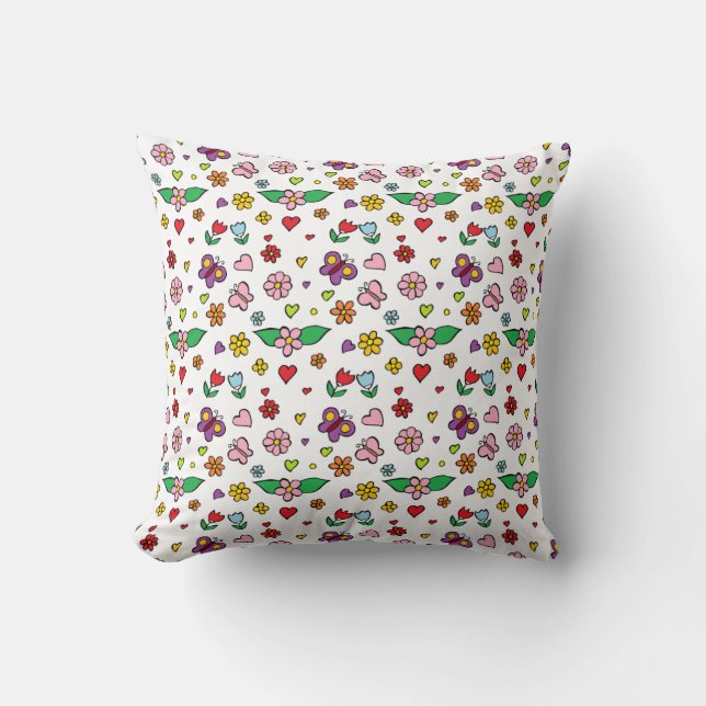 Coussin Fleurs merveilleuses conception (Recto)