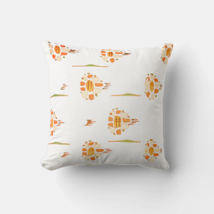 Coussin Fleurs orange mignonnes SF