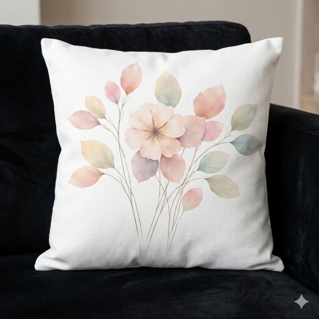 Coussin Fleurs pastel parfaites (Créateur téléchargé)