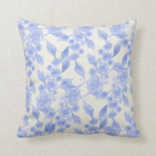 Coussin Fleurs Peintes À La Main
