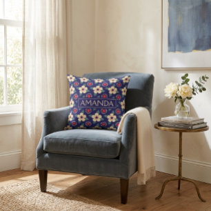 Coussin Fleurs personnalisées