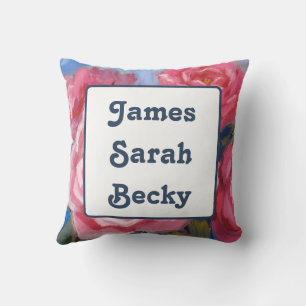 Coussin Fleurs roses