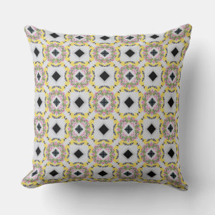 Coussin Fleurs roses et Garland Rose