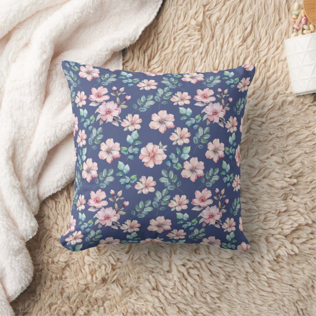 Coussin Fleurs roses Feminine Motif (Couverture)