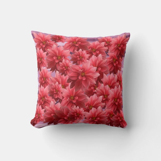 Coussin Fleurs roses puissance de fleurs (Recto)
