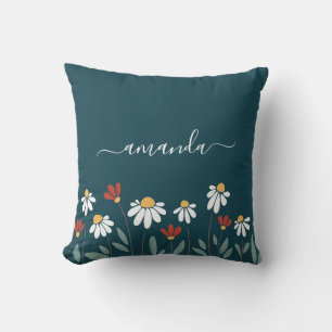 Coussin Fleurs sauvages colorées
