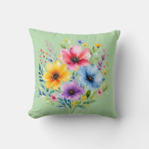Fleurs sauvages peintes à l'aquarelle