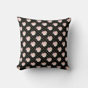Coussin Fleurs Tableau Noir