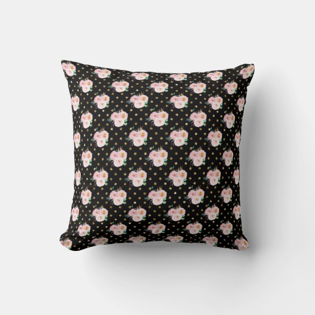 Coussin Fleurs Tableau Noir (Recto)