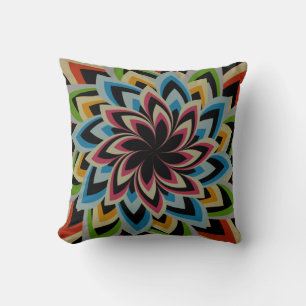 COUSSIN FLEURS TOURBILLON COLORÉES