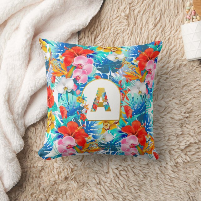 Coussin Fleurs tropicales Cadeaux de la fête nuptiale Mama (Couverture)