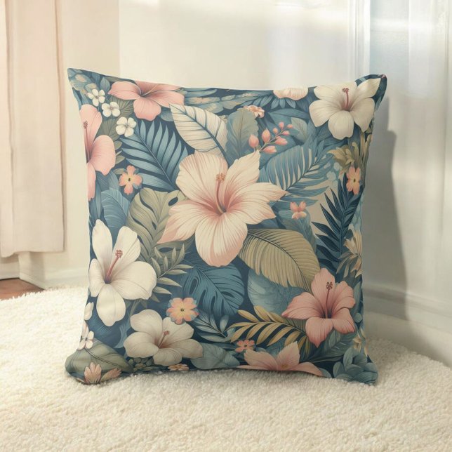 Coussin Fleurs tropicales Orchidée dynamique & Botanique (Créateur téléchargé)