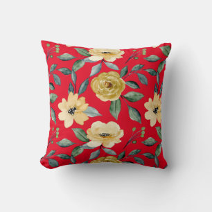 Coussin Fleurs Vintage Aquarelle Cute