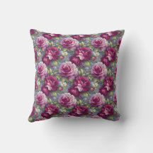 Fleurs Vintage Botanique Rustique Rose et Violet