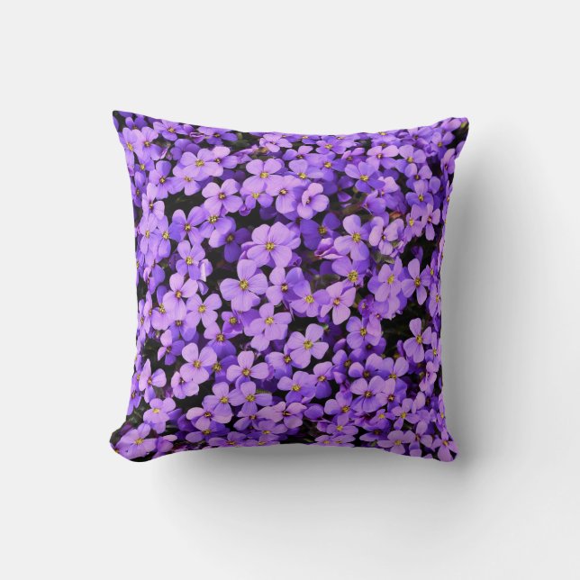 Coussin Fleurs violettes  (Recto)