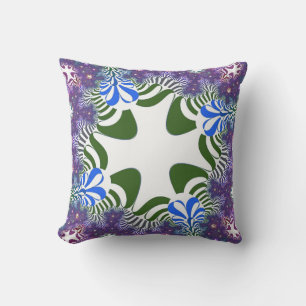 Coussin Fleurs violettes en croix
