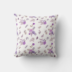 Coussin Fleurs violettes sur