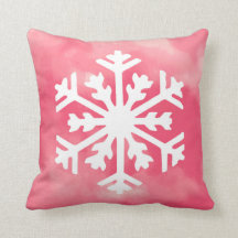 Flocon de neige blanc sur l'arrière - plan rose