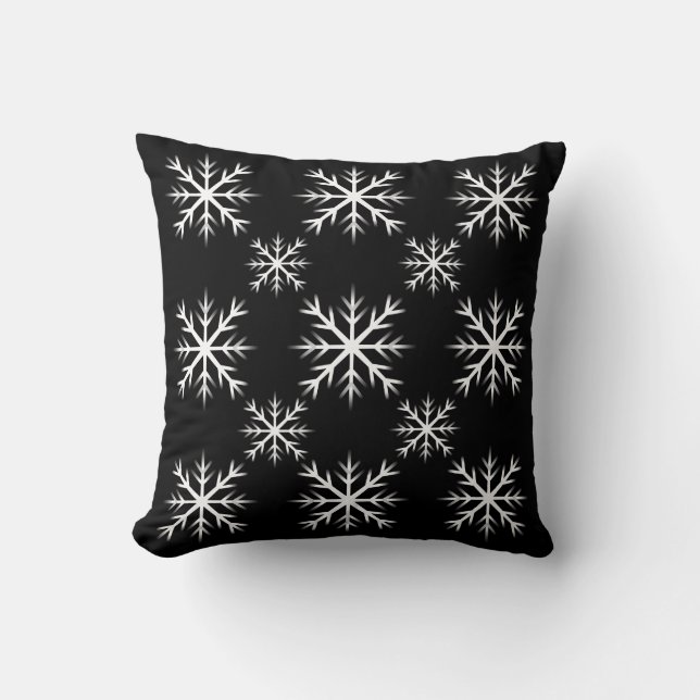 Coussin flocon de neige design Pôle Nord (Recto)