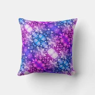 Coussin Flocons de neige / Cristaux Épais / Rayons / Miroi