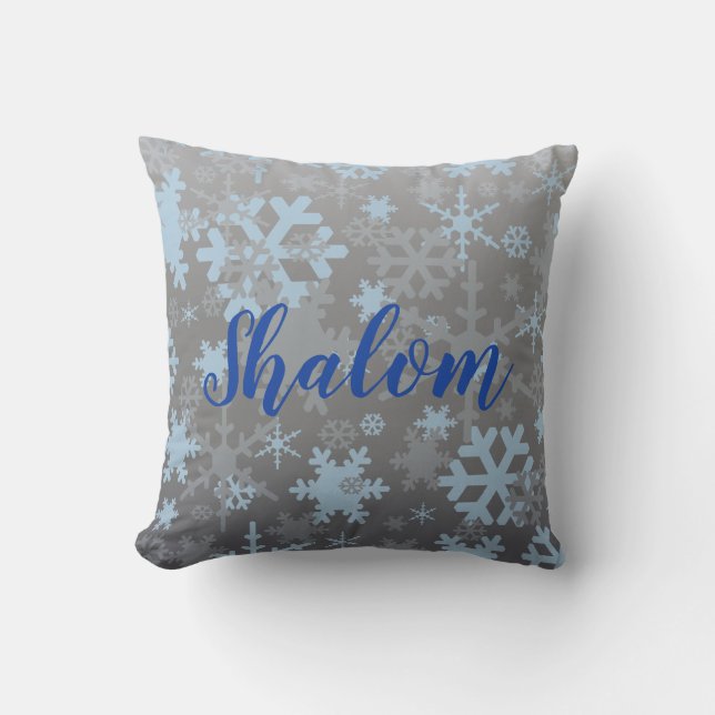 Coussin Flocons de neige d'hiver (Recto)