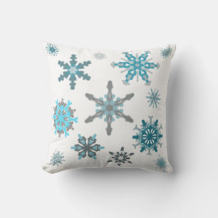 Coussin Flocons de neige givrés