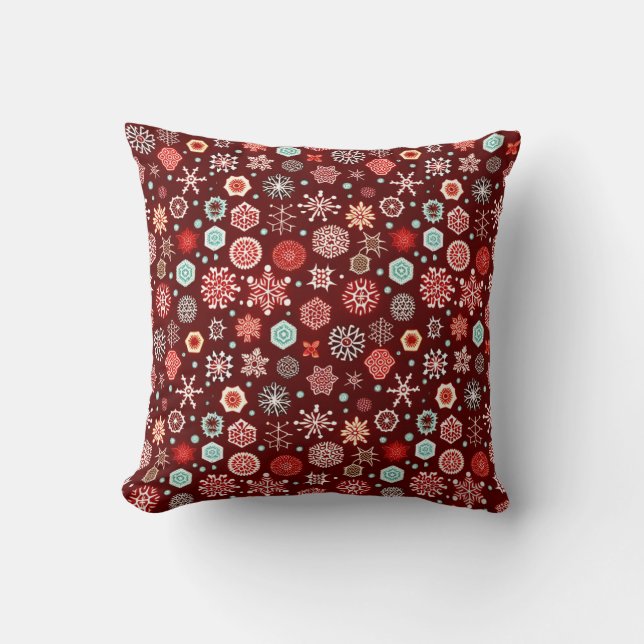 Coussin Flocons de neige sur la Bourgogne (Recto)